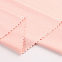 Tissu en polyester et élasthanne brossé effet soie, poids moyen, doux, anti-boulochage, extensible, tricoté pour T-shirts, vêtements décontractés, filles et garçons