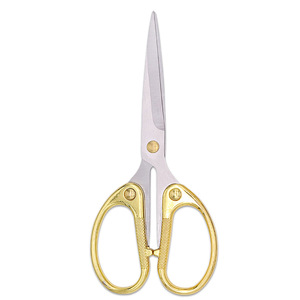 Office Scissors Stainless Steel Gold Handle Straight Head Home Use Student Office Cutting Tool - Product Image 4