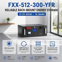 Batería de Almacenamiento de Energía LiFePO4 Fuxile de 51.2V 300Ah 15.36kWh, Montable en Rack, IP21, 6000 Ciclos de Vida Útil, 10-20kW, Almacenamiento Múltiple