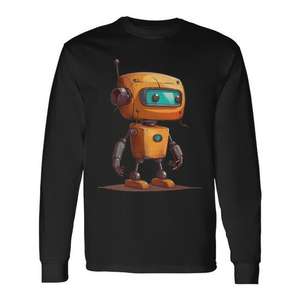 Disfraz de Robot Niño Little Ai, Camiseta Premium de Manga Larga para Amantes de las Máquinas - Product Image 1
