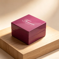 Boîte à bijoux en bois artisanale Nodiman NB-JG113, design carré, rangement de haute qualité, fermeture magnétique, couleurs et tailles personnalisables