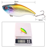 Vente en gros de leurres VIB en silicone 3D de 18,8 g/70 mm, leurres durs pour la pêche au bar, appâts de pêche pour poissons d'eau salée, pêche en plastique dur