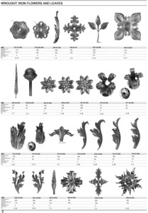 Accesorios de hierro forjado de fábrica de 95mm, elementos de componentes ornamentales, flores decorativas para piezas de valla de puerta - Product Image 3