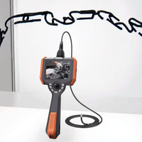 Endoscope industriel avec objectif de 3.9mm, câble de 2m, écran HD de 5 pouces, articulation à 360 degrés, fibre optique étanche IP67, 5X