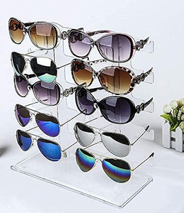 Tùy chỉnh thực hiện 4-Row 20-Pair <span class=keywords><strong>Acrylic</strong></span> Kính mát hiển thị giá hiện đại trong suốt Thiết kế bền vững dễ dàng lắp ráp cho cận thị kính - Product Image 1