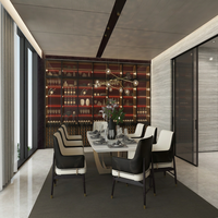 Armoire à vin personnalisée avec cadre en aluminium et porte en verre pour villa