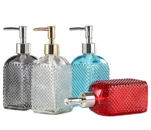 บรรจุภัณฑ์แก้วหรูหราขนาด 500 มล. สีลูกกวาดล้างมือห้องน้ําโรงแรม<span class=keywords><strong>แชมพู</strong></span>เจลอาบน้ําของเหลวซักผ้าขวดเจลทําความสะอาดเปล่า - Product Image 4