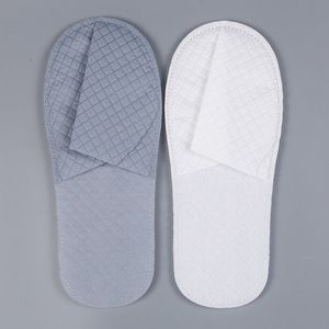 Pantuflas Desechables de Hotel de Alta Calidad, con Logotipo Personalizado, Suela Ultrafina Antideslizante, Portátiles, de Tela No Tejida con Patrón de Gofres - Product Image 6