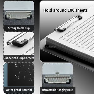 Portablocco in Plastica Nera A4 Personalizzabile <span class=keywords><strong>con</strong></span> Logo per Promozioni - Product Image 4