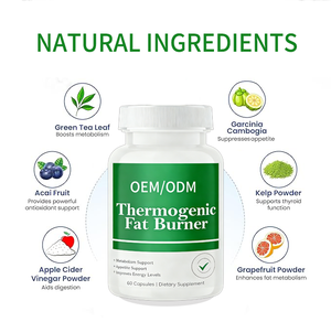 כמוסות תרמו-גניות פרימיום של יצרן ציוד מקורי (OEM) לשריפת שומן, ירידה במשקל, הצרת מותניים, תוסף תזונה לנשים וגברים - Product Image 3