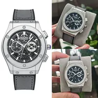 Montre à quartz pour homme Mark Fairwhale, cadran à motif hélice, boîtier en alliage, bracelet en cuir, étanche 30 m, montre sport pour poignet FW-5023