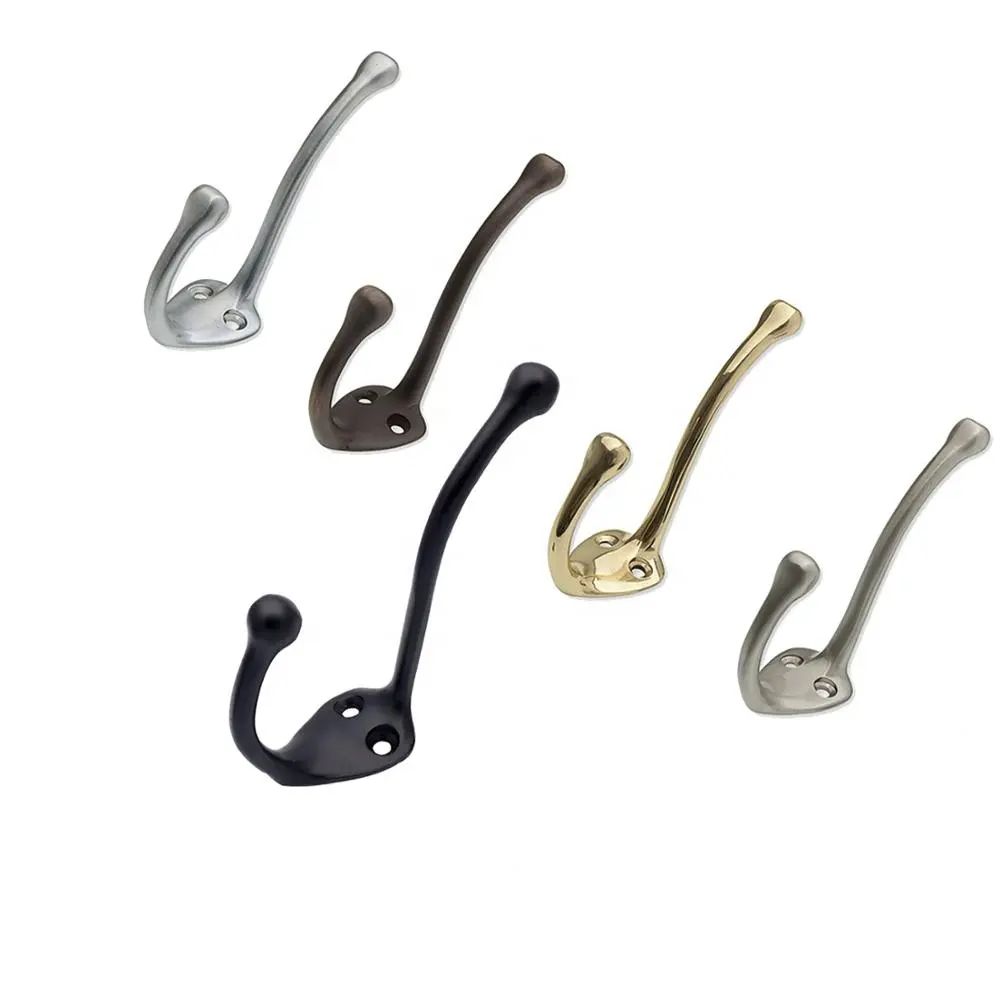 Hot selling metal Wall Hook  brass Wall Hook With Screw  solid brass Hook For Clothe Hanger