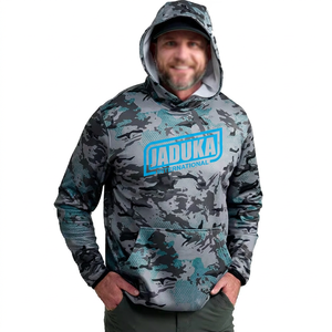 Sudadera con Capucha de Pesca de Camuflaje Personalizada al por Mayor, Manga Larga, UPF 50, Secado Rápido, con Máscara, Protección Solar - Product Image 1