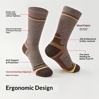 Chaussettes de compression mi-mollet en laine mérinos pour femme, avec amorti et soutien de la voûte plantaire, idéales pour la randonnée, l'alpinisme et l'été, anti-odeurs et respirantes