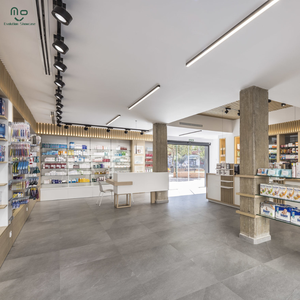 Étagères de pharmacie en bois avec éclairage LED, support en verre écologique pour magasin de médicaments et mobilier de pharmacie – Meilleures ventes - Product Image 6