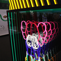 Enseigne lumineuse LED 3D autoportante effet miroir infini en métal, néons LED RGB pour magasin