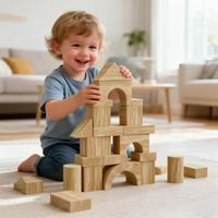 Blocs de construction carrés en mousse EVA écologiques non toxiques, texture bois douce, jouet éducatif pour enfants