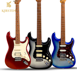 <span class=keywords><strong>Guitarra</strong></span> Eléctrica Personalizada KIRSTEN de 39 Pulgadas con Pastillas Alnico, Mástil de Arce, Cuerpo de Álamo, Cuerdas SSH para Profesionales y Principiantes - Product Image 1