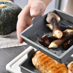 Household 4 PCS Roasting <b>Pan</b> Set Silicone Bread Meat Baking Trays <b>Non</b> <b>Stick</b> Sheet <b>Pan</b> Dividers Silicone Baking Trays - Product Image 6