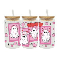 Pegatinas para vasos de 16oz, diseño de boda dulce, UV DTF, envolturas para vasos, fútbol NRL, pegatina romántica, UV DTF