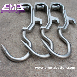 EME <span class=keywords><strong>ganado</strong></span> Bovinos carne polea ganchos carnicero gancho matadero maquinaria para planta procesadora de carne - Product Image 2