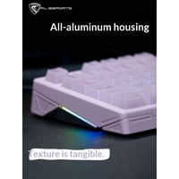 Clavier de jeu filaire FL ESPORTS Alpha75 75% en aluminium avec interrupteurs magnétiques, RT 0,005 mm, 8000 Hz, double zone lumineuse RGB, Gasket