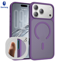 Coque magnétique mate tendance avec protection antichoc douce effet peau pour iPhone 18 17 Pro Max avec bouton de contrôle de l'appareil photo