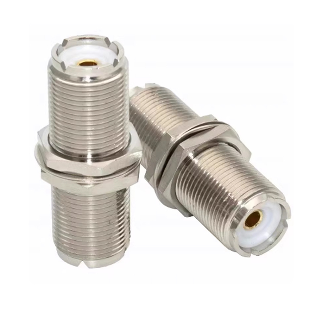 UHF Female to Female SO-239 Adapter Panel Mount with Nut Straight RF Coaxial Connector for Two Way Radio Walkie Talkie