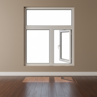 Fenêtres en verre à battant de style balançoire européenne moderne Salle panoramique insonorisée Fonction résistante aux ouragans pour les chambres à coucher