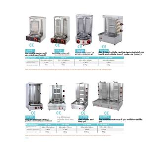 2025 verticale automatique commerciale avec armoire Shawarma <span class=keywords><strong>Gril</strong></span> BBQ <span class=keywords><strong>Kebab</strong></span> Machine en acier inoxydable 4 brûleurs gaz Shawarma Machine - Product Image 5