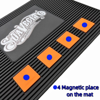 Tapis de Coiffure Antidérapant avec Logo Personnalisé pour Salon, Outil de Coiffure, Tapis Magnétique pour Chaise de Barbier