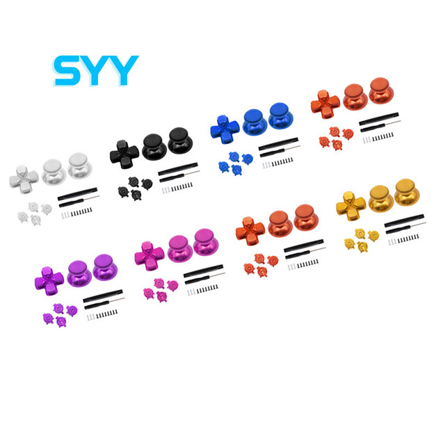 SYY Metal Button Cross Pad Set for Playsttaion 5 PS5 Controller Repair Parts Replacement