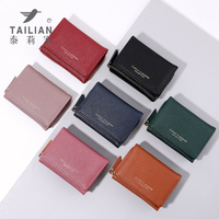 Dompet kulit wanita Mini mewah, dompet kulit wanita Mini, portabel dan minimalis dengan panjang pendek