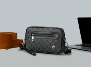 Bolso de cintura multiusos negro de moda al por mayor con logo personalizado, bolso de cinturón de cuero PU, bolso cruzado de poliéster para el pecho - Product Image 2