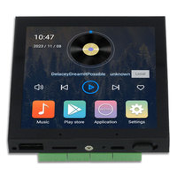 Pengontrol Musik Latar Belakang Android TL JX805 4 Inch 4X30W 2 Zona Volume 86X86mm Tuya Zigbee untuk Penggunaan Audio Kamar Hotel