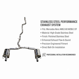 Vortex Shop-Preferred Precision Stainless Steel Modification Piping <b>Kit</b> For Mercedes-Benz AMG W206 C43 2.0T - Product Image 1