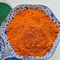 Oxyde de fer Orange Pigment inorganique revêtement encre apparence couleur poudre 325 maille MF Fe2O3 autres noms oxyde ferrique Shen Hong 960