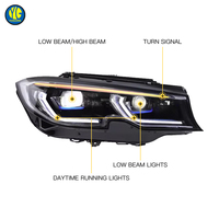 YU GUANG lampu depan BMW 3 Series M340i M330i G20 lampu depan 2020 2021 2022 lampu depan peningkatan Laser lampu depan LED