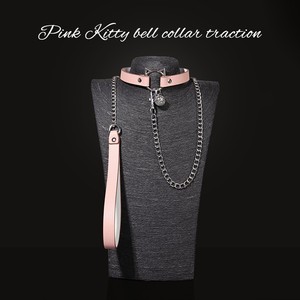 Collier ras du cou en cuir multi-styles BANSEY avec chaîne de laisse métallique, boucle réglable, accessoire de retenue BDSM pour l'entraînement - Product Image 6
