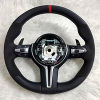 Volant de direction Barmich personnalisé M/Sport avec bande bleue en cuir, 4 branches, 50 mm, pour la série F (F10 F15 etc.)