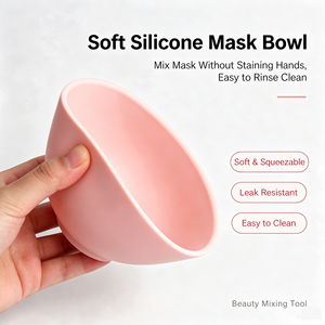 Xinyue Soft <b>Silicone</b> Mask Reusable Beauty Mixing Bowl Leak Resistant Easy Clean White Face Care Tool - Product Image 1