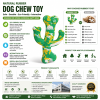 Jouet interactif de luxe en caoutchouc pour chien, balle rebondissante pour chiens de petite à moyenne taille - Empêche la mastication destructrice