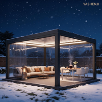 Abri de voiture moderne en aluminium avec toit à persiennes motorisé, imperméable, pour patio, garage et parkings extérieurs