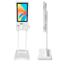 Kiosco de Autoservicio con Sistema Android de 21.5 y 27 Pulgadas para Interiores, con Escaneo de Código QR e Impresión de Recibos