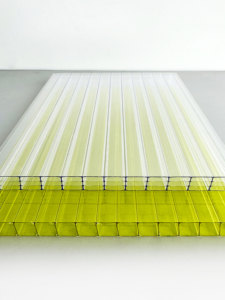 Lámina Hueca de <span class=keywords><strong>Policarbonato</strong></span> de Triple Pared para Techos de Talleres Industriales Modernos y Hoteles, Resistente a Impactos y Duradera - Product Image 3
