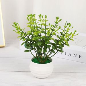Pianta Verde Artificiale in Vaso per Ufficio, Soggiorno, <span class=keywords><strong>Balcone</strong></span>, Scrivania, <span class=keywords><strong>Piccolo</strong></span> Paesaggio Verde in Vaso - Product Image 6