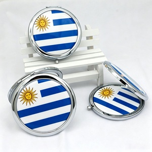 Espejo de maquillaje compacto plegable con diseño de la bandera de Venezuela, redondo y cuadrado, para sublimación, para bolso o viaje. - Product Image 4