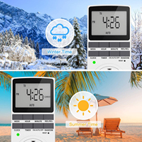 Enchufe de temporizador digital, enchufe eléctrico programable, interruptor de temporizador, antirrobo, aleatorio y enchufe de temporizador de verano