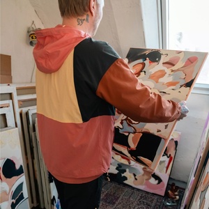 Custom Print Nylon Zip Windproof Track Pullover Windbreaker <b>Jacket</b> <b>Lightweight</b> Vintage 90s Retro Outdoor Running Design Thin - Product Image 6