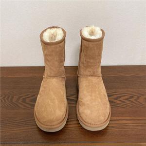 <span class=keywords><strong>Botas</strong></span> de Media Caña para <span class=keywords><strong>Mujer</strong></span>, Estilo <span class=keywords><strong>UGG</strong></span>, Otoño/Invierno, Cómodas, Forradas de Piel de Oveja, Cálidas, con Punta Redonda - Product Image 5